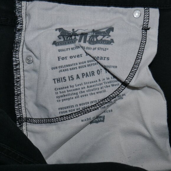 Levis 541 Men's Actual Size 40x30 Jeans Stretch Denim Regular Tapered Leg Black - Picture 7 of 10